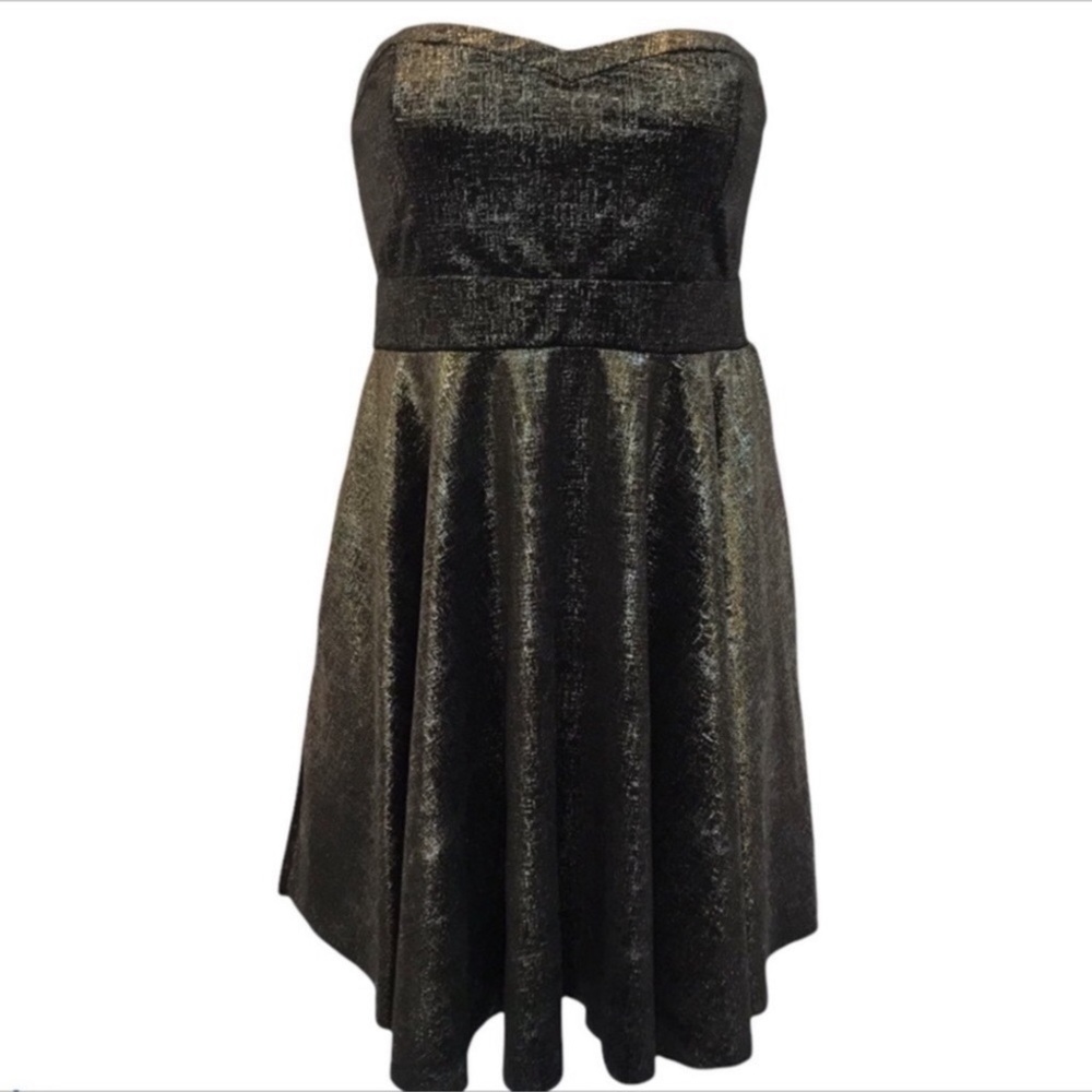Free People Strapless Shimmer Metalic Dress NWT